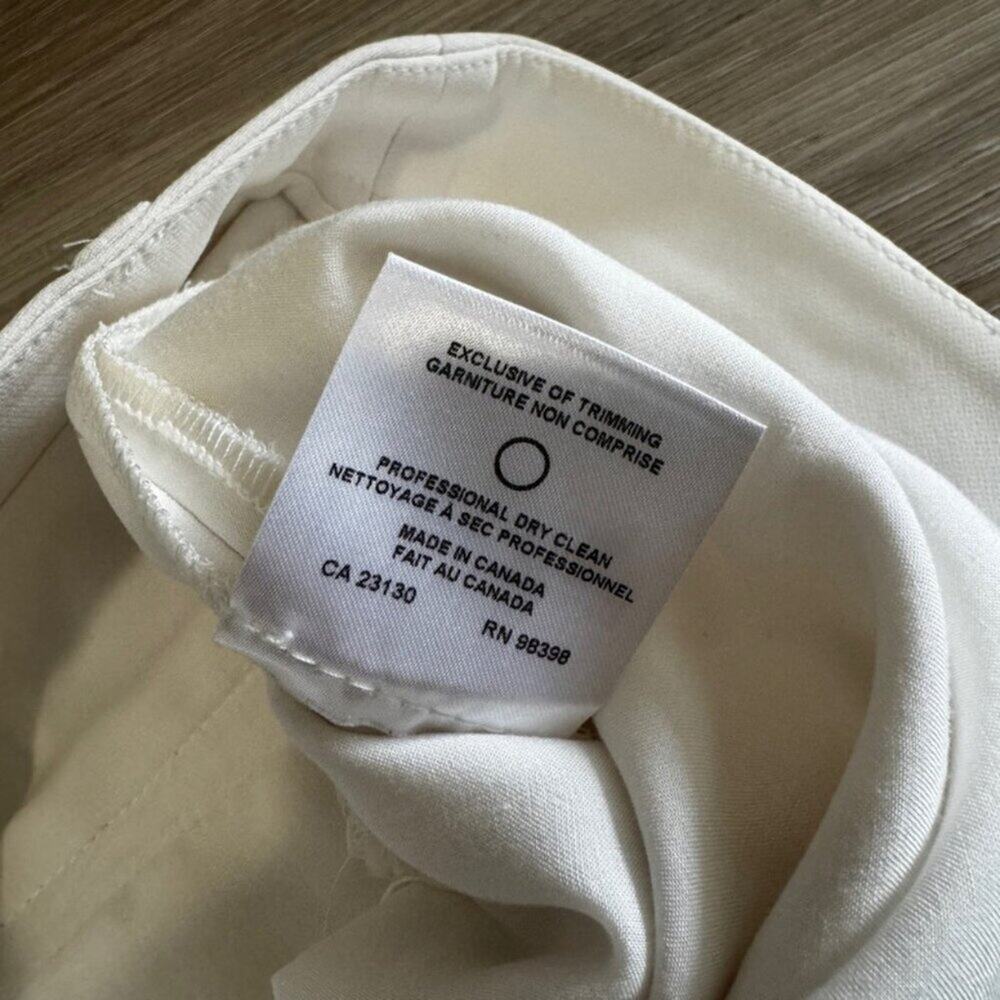Judith & Charles | White High Waisted Tuxedo Stripe Pants size 2 - Picture 7 of 8